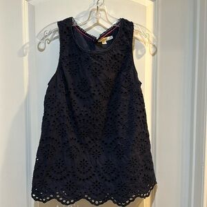 Anthropologie Boden navy crochet tank US 10